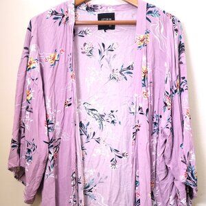 COTTON:ON Lavender Floral Kimono/Robe 3/4 Sleeve Women's Size M/L